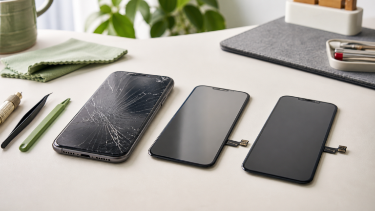Billigt skärmbyte på iPhone med två neutrala skärmalternativ